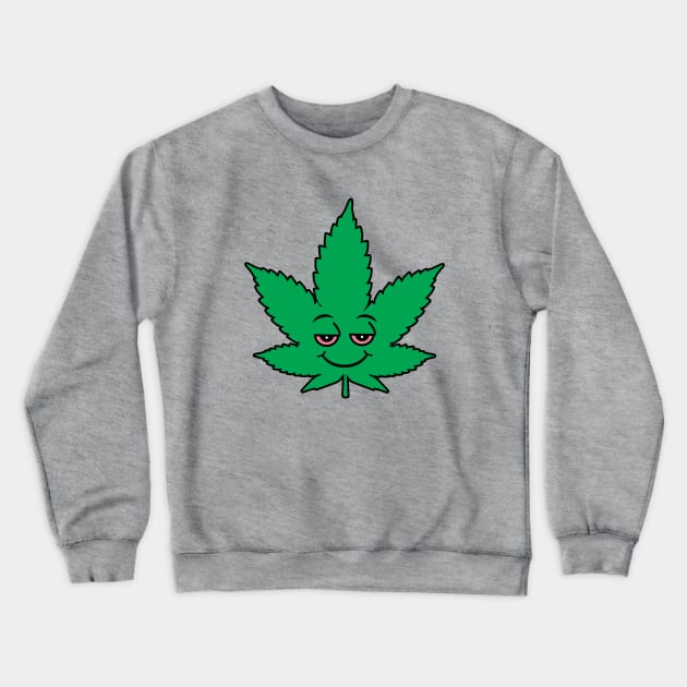 Stoned Weed Leaf Crewneck Sweatshirt by defytees